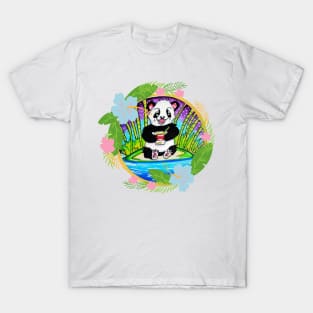 Panda eating T-Shirt